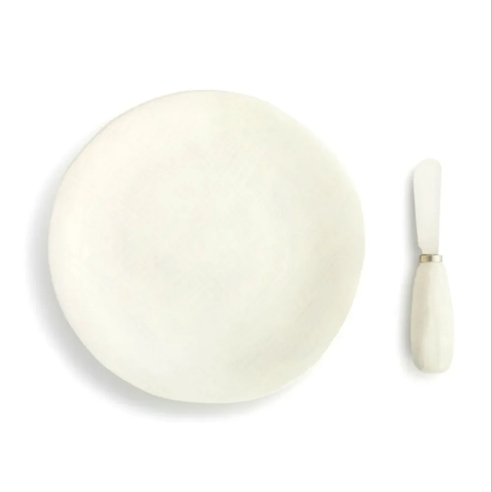 Demdaco Textured Plate W/Spreader Set